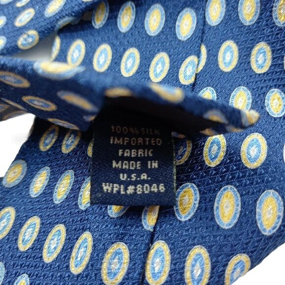 SAVILE ROW Blue & White Tie Silk Necktie 4 X 57 - Picture 4 of 5